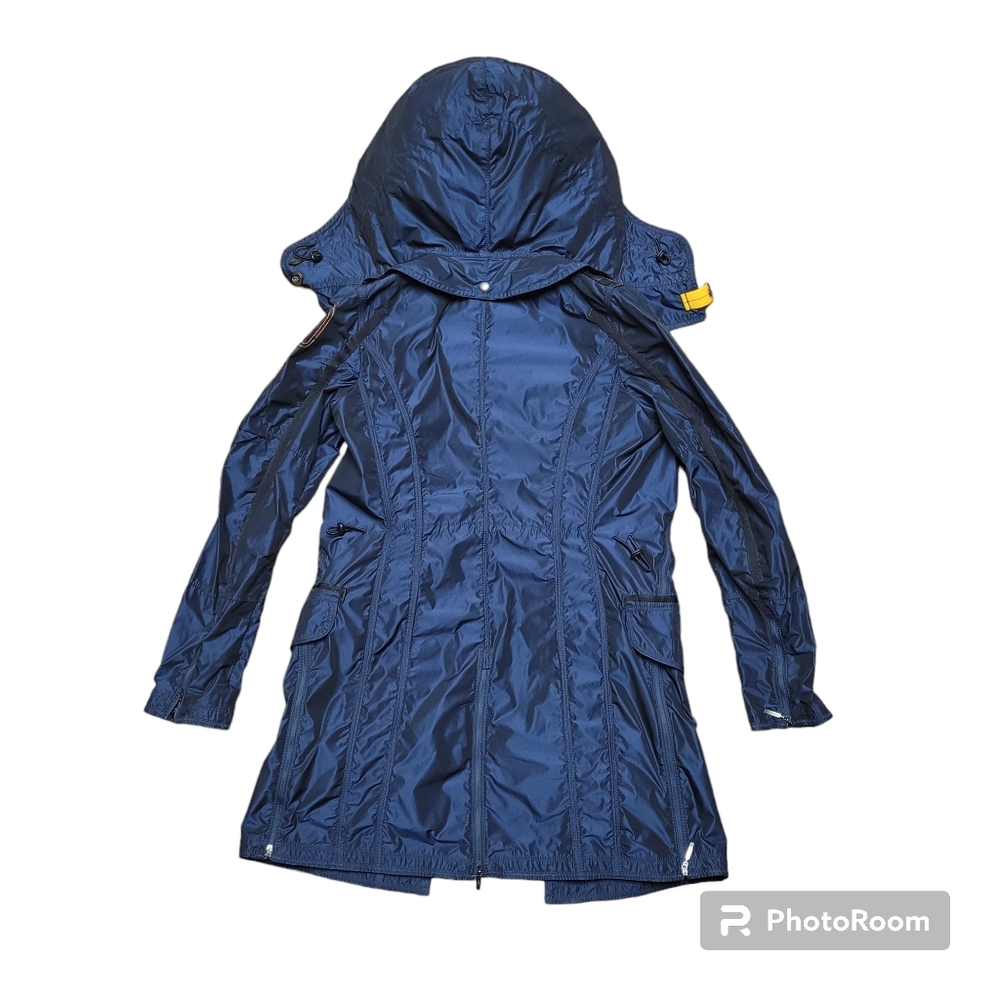 Retail $640.00 P.J.S. Parajumpers Women's Blue Hooded Parka Jacket Size M - Picture 3 of 12